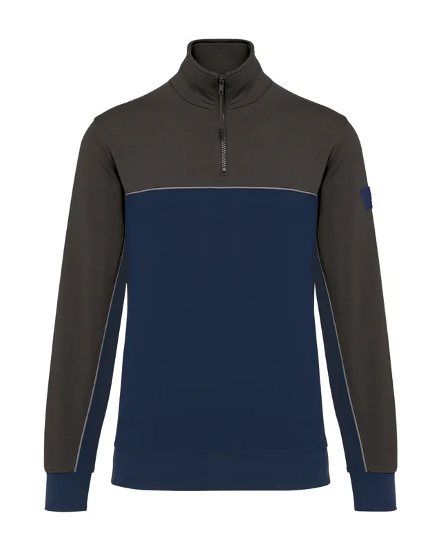 Sudadera de media cremallera sin marcar