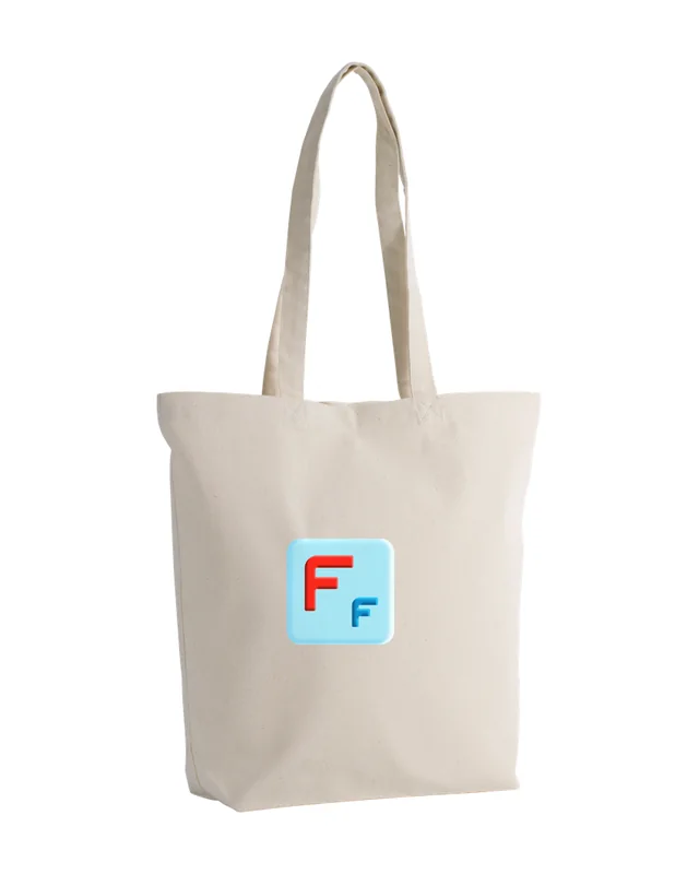 Bolsa de tela con el logo de Fun Fashion. DTF a todo color (simulación)